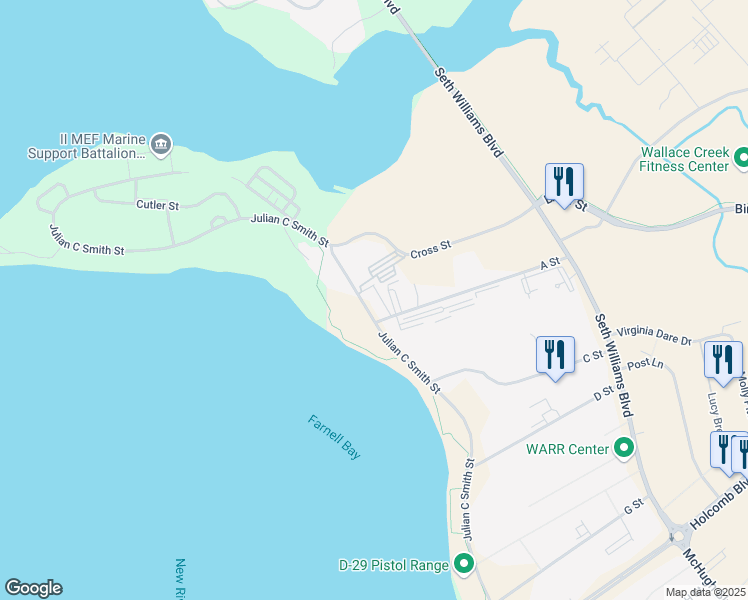 map of restaurants, bars, coffee shops, grocery stores, and more near in Jacksonville