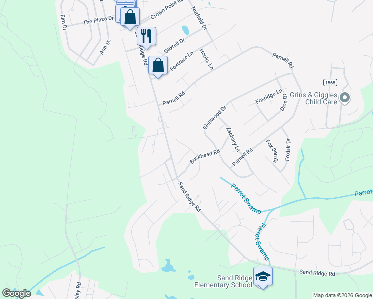 map of restaurants, bars, coffee shops, grocery stores, and more near 103 Reese Lane in Hubert