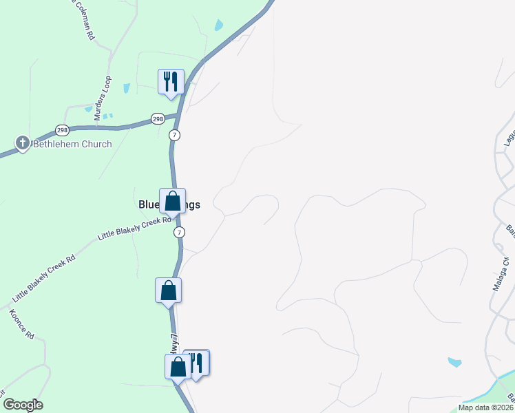 map of restaurants, bars, coffee shops, grocery stores, and more near 242 Falcon Ridge Trail in Hot Springs Village