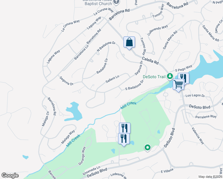 map of restaurants, bars, coffee shops, grocery stores, and more near 38 Segovia Drive in Hot Springs Village