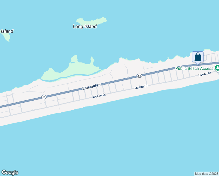 map of restaurants, bars, coffee shops, grocery stores, and more near 104 Bryan St in Emerald Isle