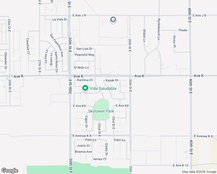 map of restaurants, bars, coffee shops, grocery stores, and more near 43508 Mahogany Street in Lancaster