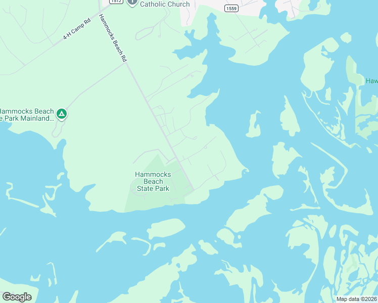 map of restaurants, bars, coffee shops, grocery stores, and more near 105 Harold Avenue in Swansboro