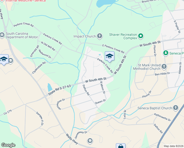map of restaurants, bars, coffee shops, grocery stores, and more near 213 Tamarack Drive in Seneca