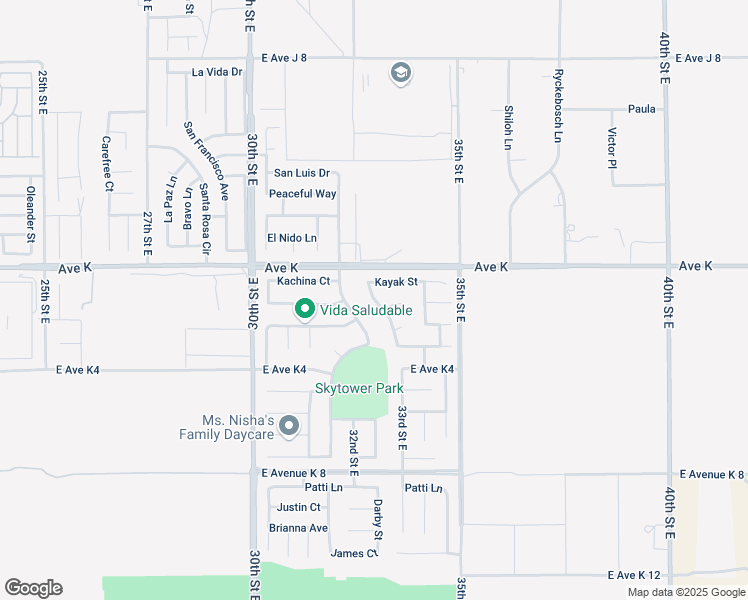 map of restaurants, bars, coffee shops, grocery stores, and more near 3303 Kipper Court in Lancaster