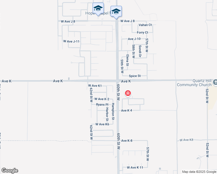 map of restaurants, bars, coffee shops, grocery stores, and more near 43536 Harbor Street in Lancaster