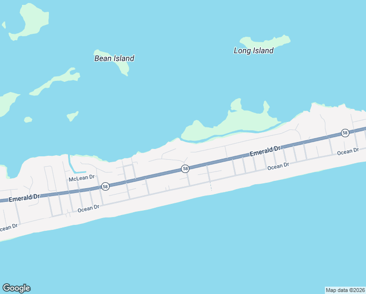 map of restaurants, bars, coffee shops, grocery stores, and more near 5308 Bogue Sound Drive in Emerald Isle