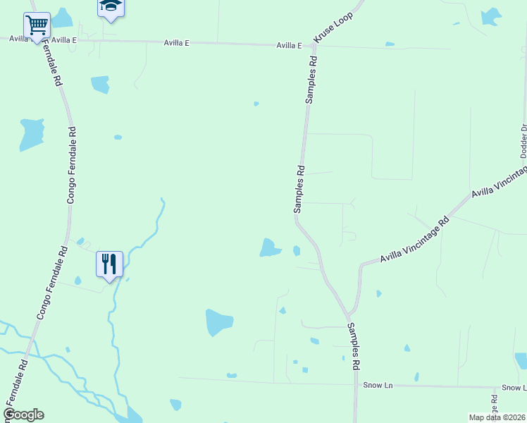 map of restaurants, bars, coffee shops, grocery stores, and more near 11953 Samples Road in Alexander