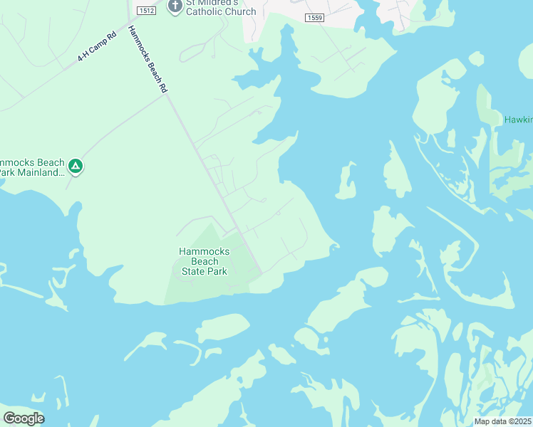 map of restaurants, bars, coffee shops, grocery stores, and more near 109 Harold Avenue in Swansboro