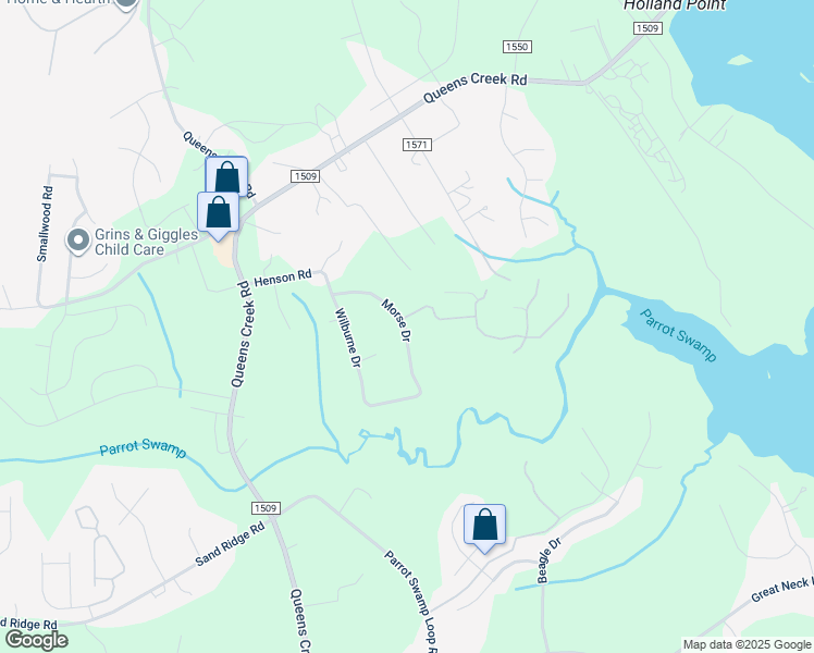 map of restaurants, bars, coffee shops, grocery stores, and more near 217 Morse Drive in Hubert