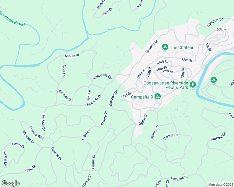 map of restaurants, bars, coffee shops, grocery stores, and more near 2037 Newport Drive in Ellijay