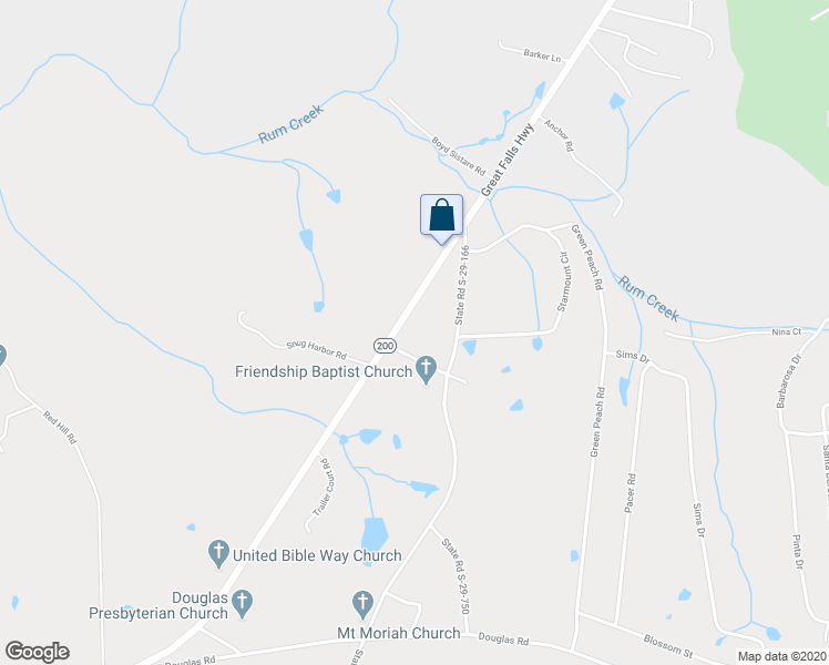 map of restaurants, bars, coffee shops, grocery stores, and more near 2473 Great Falls Highway in Lancaster