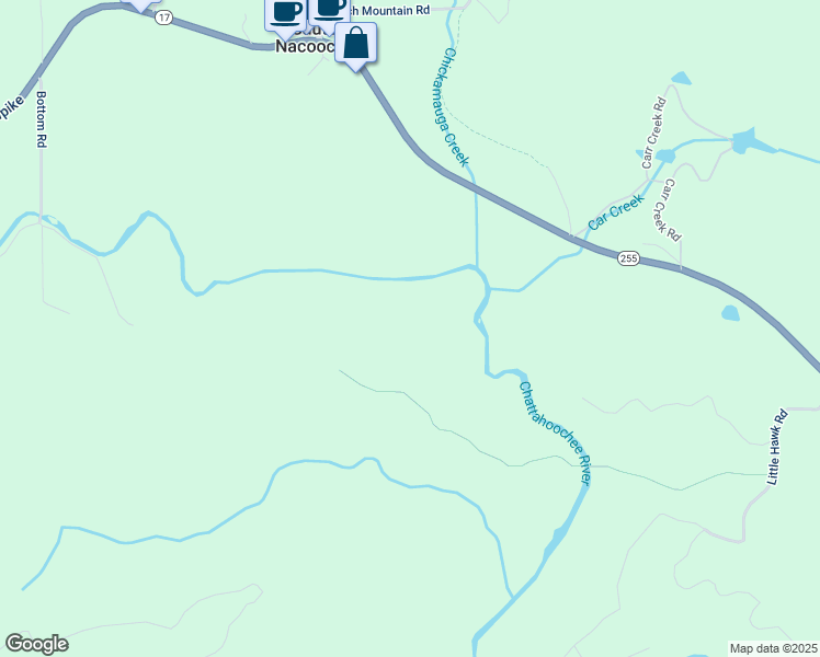 map of restaurants, bars, coffee shops, grocery stores, and more near 928 River Bridge Trail in Sautee Nacoochee