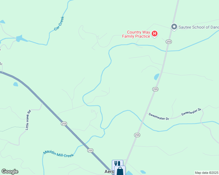 map of restaurants, bars, coffee shops, grocery stores, and more near 289 Lost Habersham Valley in Clarkesville