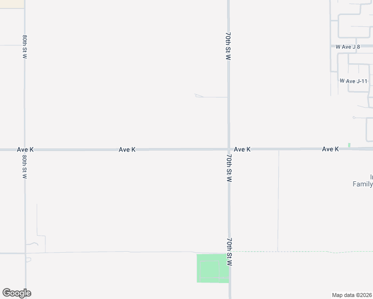 map of restaurants, bars, coffee shops, grocery stores, and more near 7200 West Avenue K in Lancaster