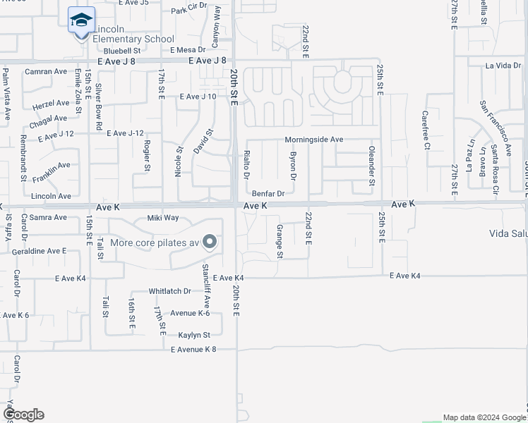 map of restaurants, bars, coffee shops, grocery stores, and more near 2039 Thomas Drive in Lancaster