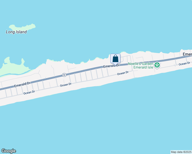 map of restaurants, bars, coffee shops, grocery stores, and more near 101 Melaine Street in Emerald Isle