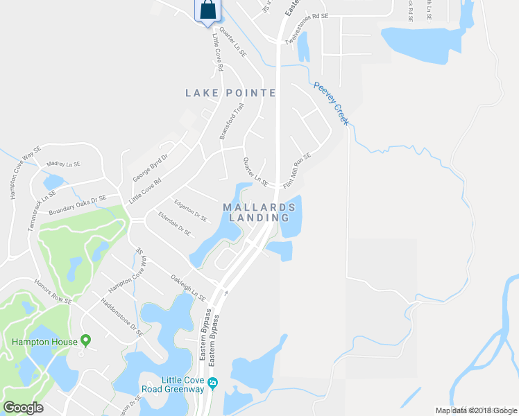map of restaurants, bars, coffee shops, grocery stores, and more near 3006 Mallard Point Drive Southeast in Owens Cross Roads