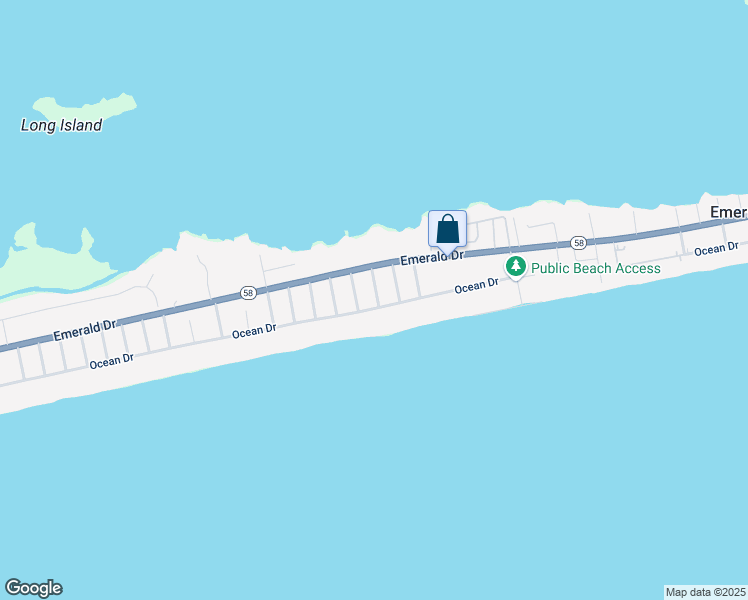 map of restaurants, bars, coffee shops, grocery stores, and more near 101 Melaine Street in Emerald Isle