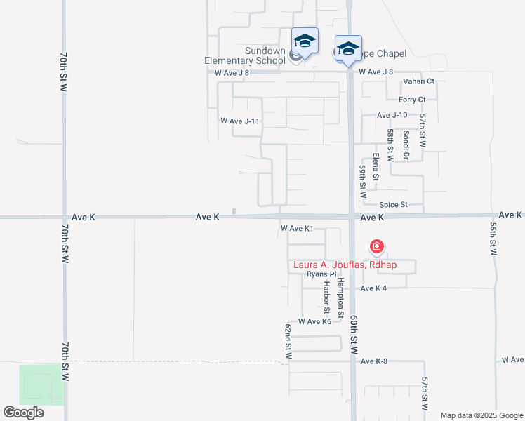 map of restaurants, bars, coffee shops, grocery stores, and more near 6232 Spice Street in Lancaster