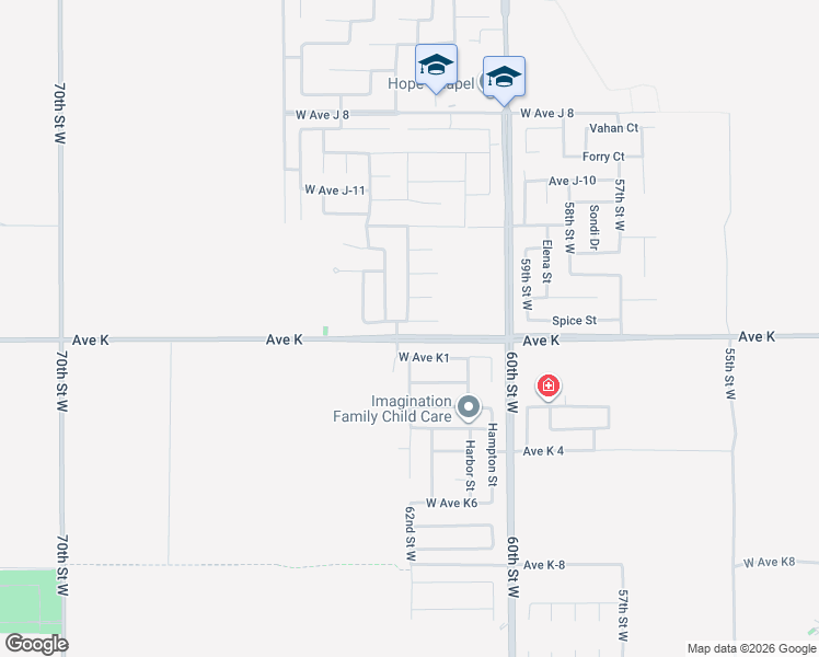 map of restaurants, bars, coffee shops, grocery stores, and more near 6152 Spice Street in Lancaster