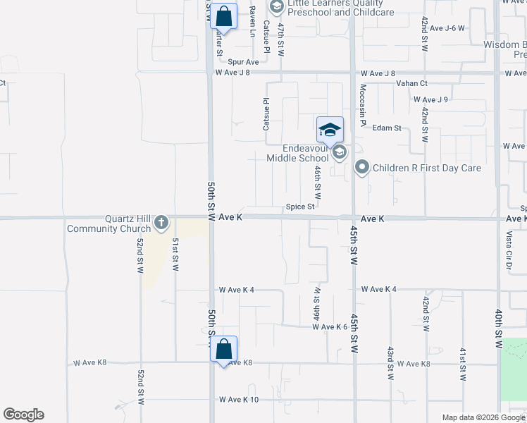 map of restaurants, bars, coffee shops, grocery stores, and more near 4717 Spice Street in Lancaster