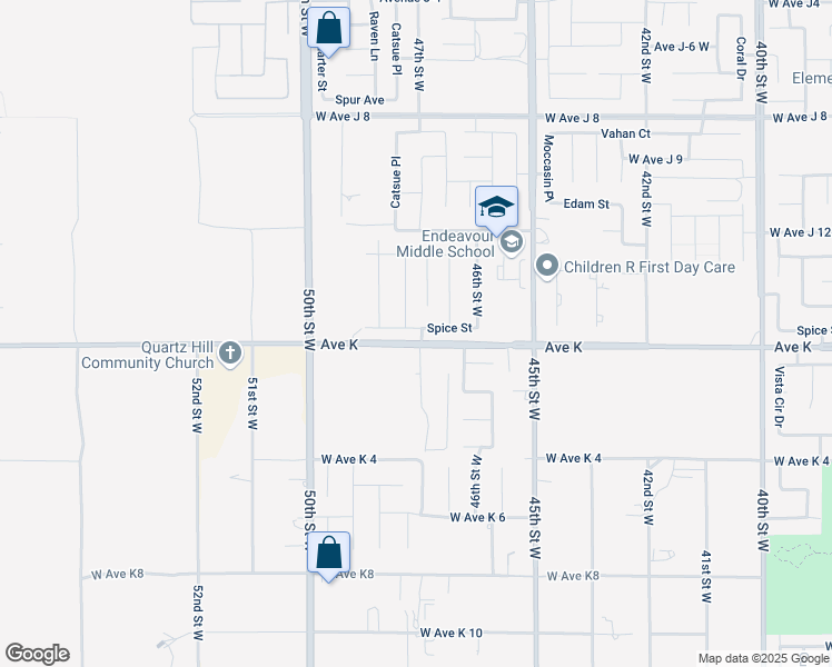 map of restaurants, bars, coffee shops, grocery stores, and more near 4717 Spice Street in Lancaster