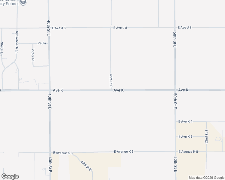 map of restaurants, bars, coffee shops, grocery stores, and more near 4499 East Avenue K in Lancaster