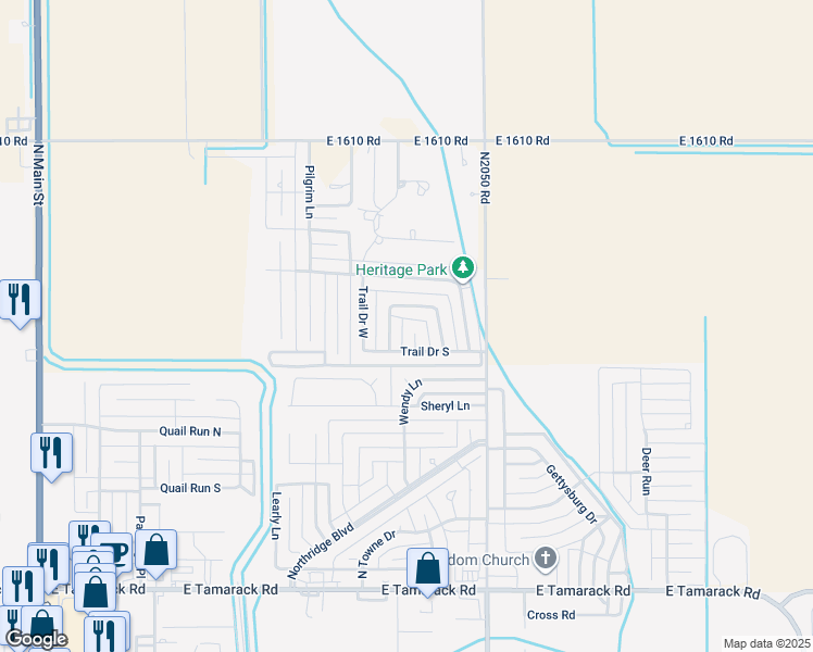 map of restaurants, bars, coffee shops, grocery stores, and more near 3517 Oklahoma Terrace in Altus
