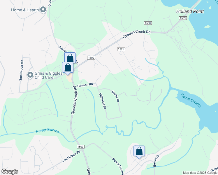 map of restaurants, bars, coffee shops, grocery stores, and more near 217 Morse Drive in Hubert