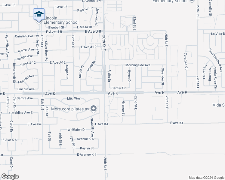 map of restaurants, bars, coffee shops, grocery stores, and more near 2028 Benfar Drive in Lancaster