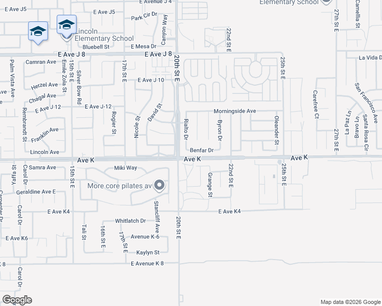 map of restaurants, bars, coffee shops, grocery stores, and more near 2028 Benfar Drive in Lancaster