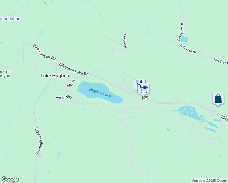 map of restaurants, bars, coffee shops, grocery stores, and more near 43684 Trail I in Lake Hughes