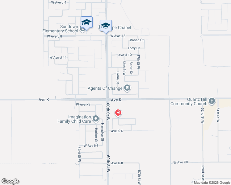 map of restaurants, bars, coffee shops, grocery stores, and more near 5829 Spice Street in Lancaster