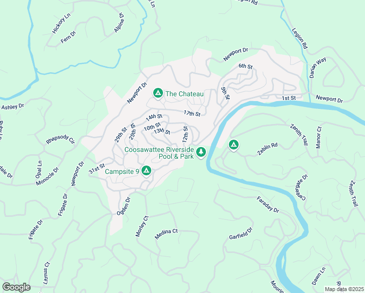 map of restaurants, bars, coffee shops, grocery stores, and more near 831 Ogden Drive in Ellijay