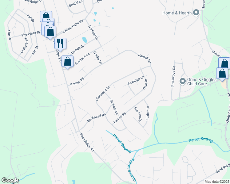 map of restaurants, bars, coffee shops, grocery stores, and more near 406 Alec Court in Hubert