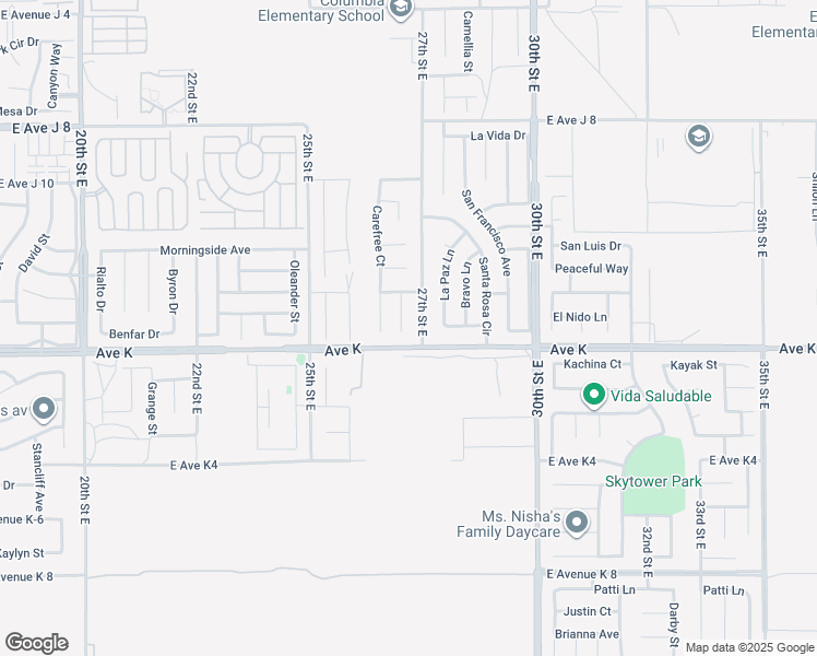 map of restaurants, bars, coffee shops, grocery stores, and more near 43618 Easy Street in Lancaster
