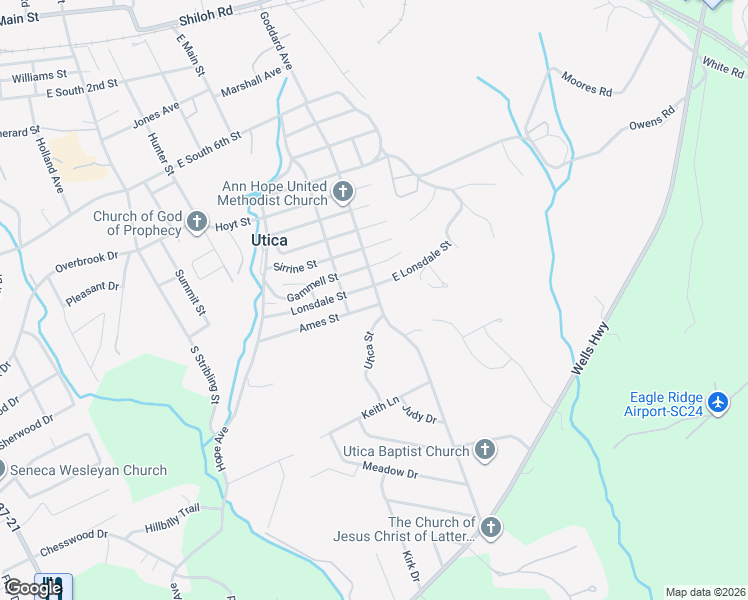 map of restaurants, bars, coffee shops, grocery stores, and more near 38 Ames Street in Seneca