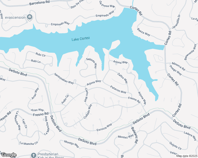 map of restaurants, bars, coffee shops, grocery stores, and more near 19 Arjona Way in Hot Springs Village