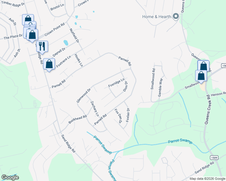 map of restaurants, bars, coffee shops, grocery stores, and more near 505 Amber Avenue in Hubert