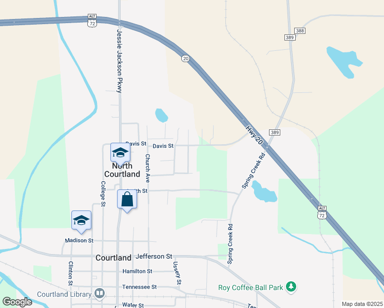 map of restaurants, bars, coffee shops, grocery stores, and more near 1040 James Avenue in Courtland