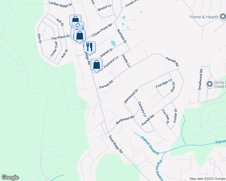 map of restaurants, bars, coffee shops, grocery stores, and more near 309 Josie Court in Hubert