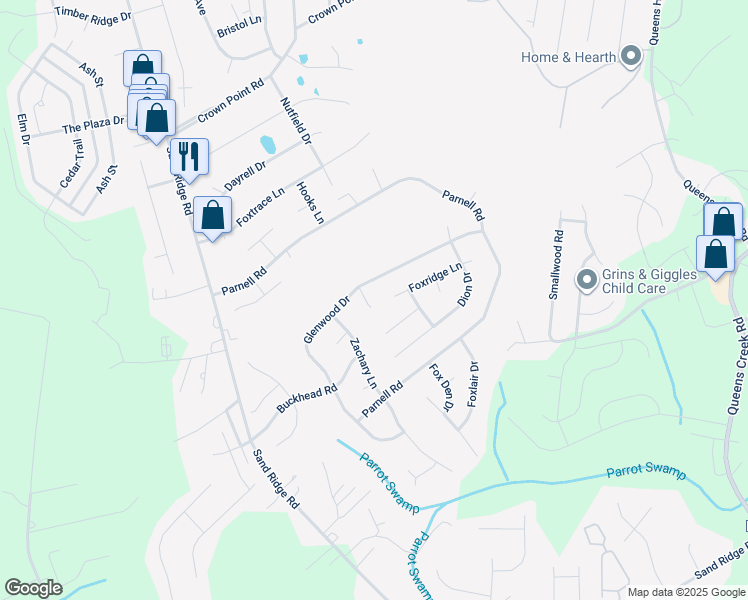 map of restaurants, bars, coffee shops, grocery stores, and more near 405 Alec Court in Hubert