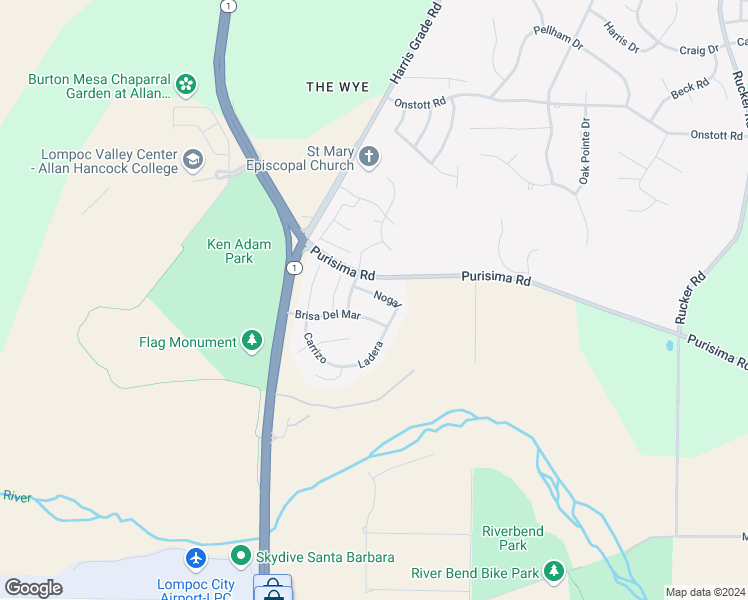 map of restaurants, bars, coffee shops, grocery stores, and more near 412 Nogal in Lompoc