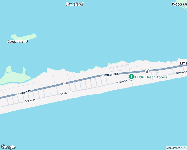 map of restaurants, bars, coffee shops, grocery stores, and more near 3604 Emerald Drive in Emerald Isle