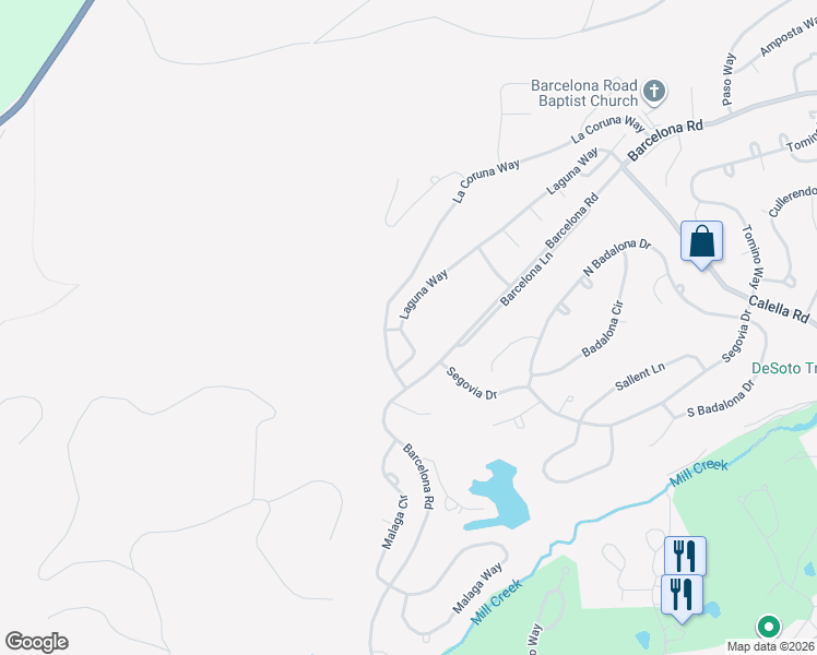 map of restaurants, bars, coffee shops, grocery stores, and more near 11 Laguna Way in Hot Springs