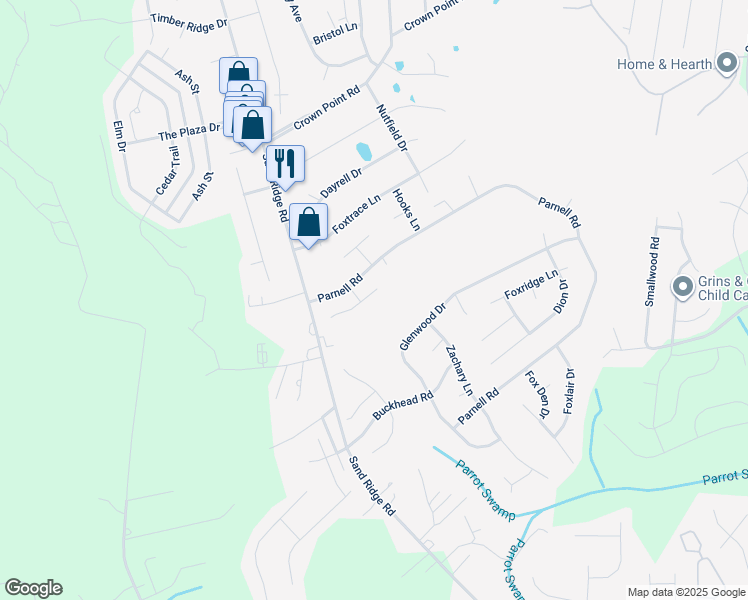 map of restaurants, bars, coffee shops, grocery stores, and more near 305 Josie Court in Hubert