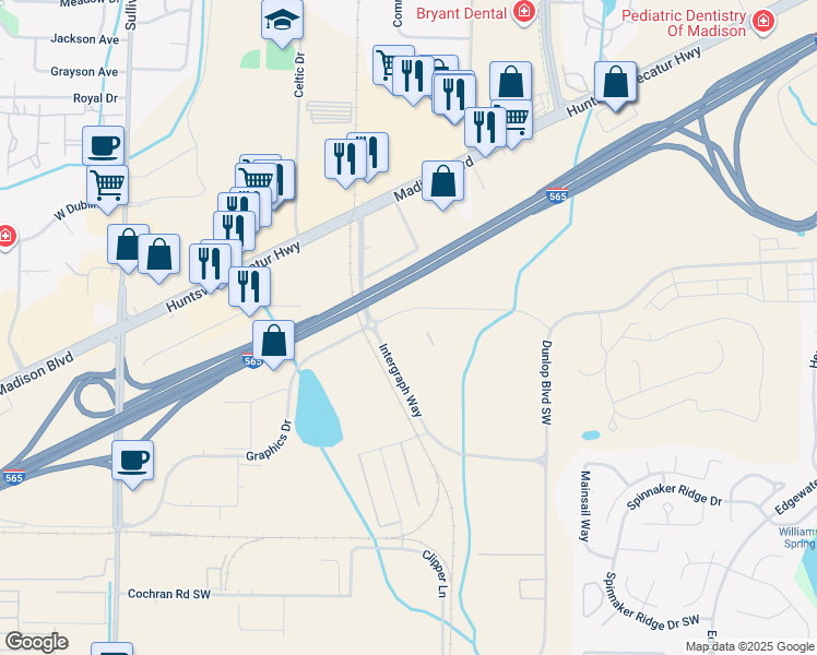 map of restaurants, bars, coffee shops, grocery stores, and more near 300-498 Lime Quarry Road in Madison