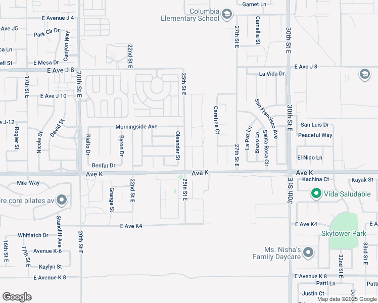 map of restaurants, bars, coffee shops, grocery stores, and more near 43653 Serenity Court in Lancaster