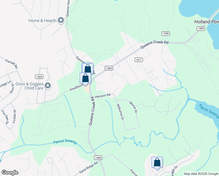 map of restaurants, bars, coffee shops, grocery stores, and more near 139 Henson Road in Hubert